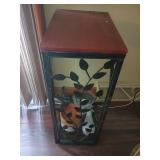 Metal And Wood Plant Stand With Storage