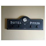 Hotel de Paris Wall Clock With Hooks