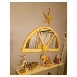 Coastal Decor Lot With Mirror And Shells