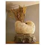 Resin Accent Vase with Dried Botanicals