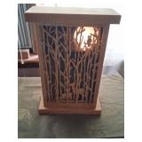 Scroll Saw Art Lamp With Deer and Owl