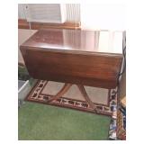 Mahogany Drop Leaf Table with Drawer