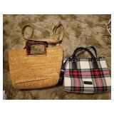 Nanette Lepore Plaid Bag & Cork Purse Lot