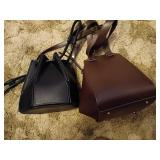 2 Geometric Faux Leather Handbags