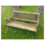 Cast Iron and Wood Garden Bench