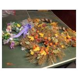 3 Decorative Faux Floral Wreaths