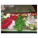 Decorative Wreaths, Floral Arrangements, Sign