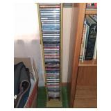 42in Tall CD Rack With 40+ CDs