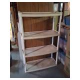 Plastic 4-Shelf Storage Rack, White