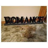 Black Wood ï¿½ROMANCEï¿½ Word Sign Decor
