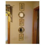 5 Framed Prints and Wall Mirrors