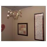 Wall Art, Leaf Mobile, Heart & Plaque Decor