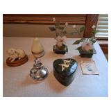 Decorative Lot: Jade Trees, Trinkets