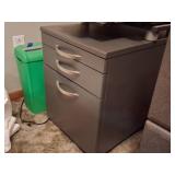Metal Three Drawer Filing Cabinet 22x16.5x21in