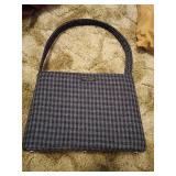 Kate Spade Blue Plaid Fabric Handbag