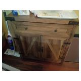 Wood Storage Cabinet With Doors And Drawer