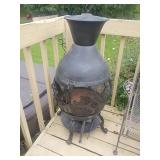 Outdoor Metal Chiminea Fire Pit 46x17 in