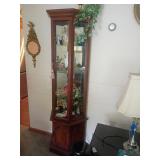 Tall Glass Display Cabinet, Wood Frame