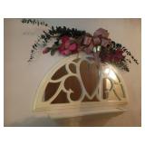 Half-Round Wall Mirror With Shelf