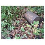 Vintage Metal Lawn Roller with Handle