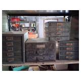 Four Metal Small Hardware Organizers