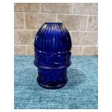 Cobalt Blue Glass Fairy Lamp, 5.5 Inches Tall