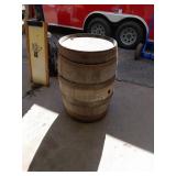 Antique Wooden Barrel with Bands