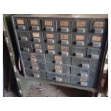 27-Drawer Vintage Hardware Cabinet