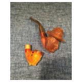 Two Figural Tobacco Pipe Bowls