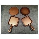 Cast Iron Square Pans and Round covers