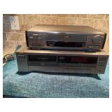 JVC HR-VP68U VCR & XL-M505TN 6-Disc CD Player