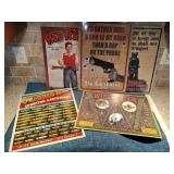 5 Gun-Themed Metal Signs