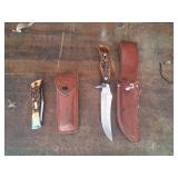 Camillus Knife Set, 2 Knives w/ Sheaths