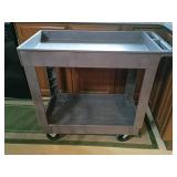 Utility Cart Two Shelves Plastic 34x18x33 in