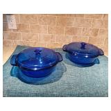Anchor Hocking Blue Ovenware Casserole Dishes