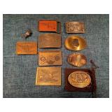 10 NRA and Brass Belt Buckles