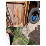 Vintage Steel Hay Pitchfork D-Handle