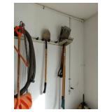 Garden Tools: Shovel, Rake, Spade Trio