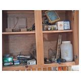Cabinet With Assorted Hand Tools & Hardware