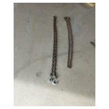 Two Tow Chains with Hooks, 6ft & 8ft