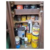 Woodworking Supplies in Cupboard