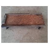 Vintage Industrial Wood Dolly Cart