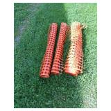 3 Orange Plastic Safety Fencing