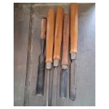 5 Woodturning Tools, Assorted