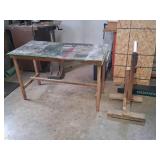 Wood Work Bench & Board Roller