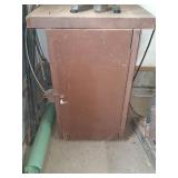 Brown Metal Rolling Cabinet, 3ft Tall