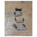 4 Folding Hex Key Sets Assorted Brands
