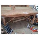 Homemade Adjustable Wood Work Table