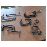 Four Metal Clamps and One Hook Set