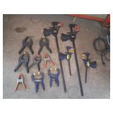 12 Assorted Bar and Spring Clamps